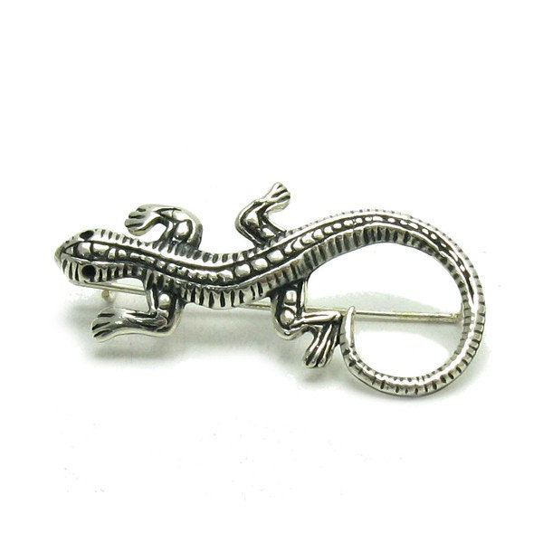 A000038 Broche Argent Massif 925 salamandre