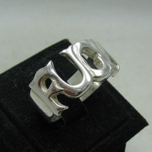 R001167 Sterling silver BAND FK solid 925 Empress image 2