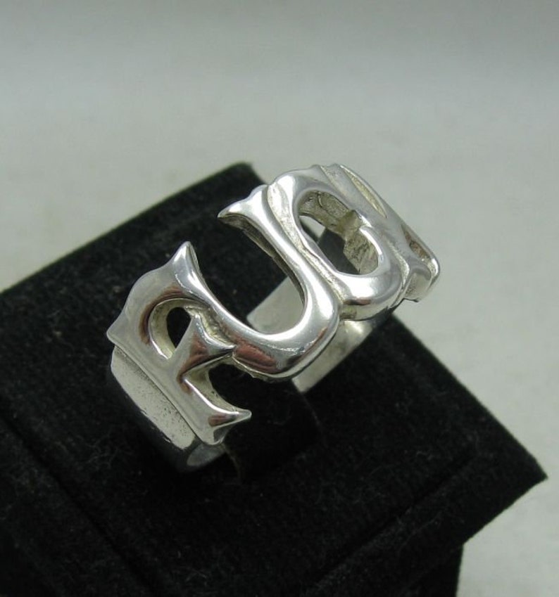 R001167 Sterling silver BAND FK solid 925 Empress image 2