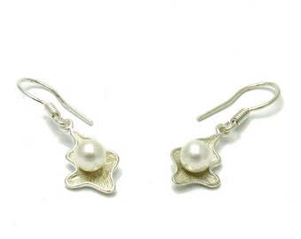 E000499 Sterling silver earrings 925 6mm pearl