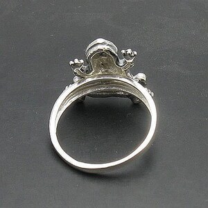 R000799 Sterling Silver Ring Solid 925 Frog image 4