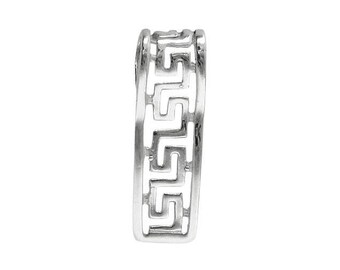 Pendentif en argent sterling avec méandres de style grec estampé 925 sans nickel