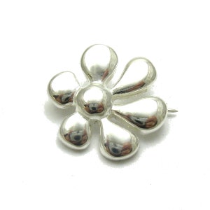 A000128 SILBER Brosche 925 Blume