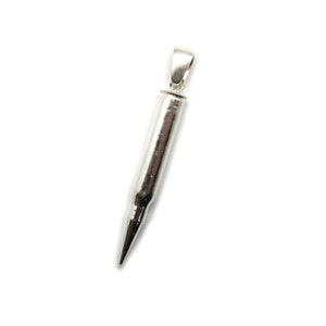 PE001371 Sterling silver pendant solid 925 sniper Bullet