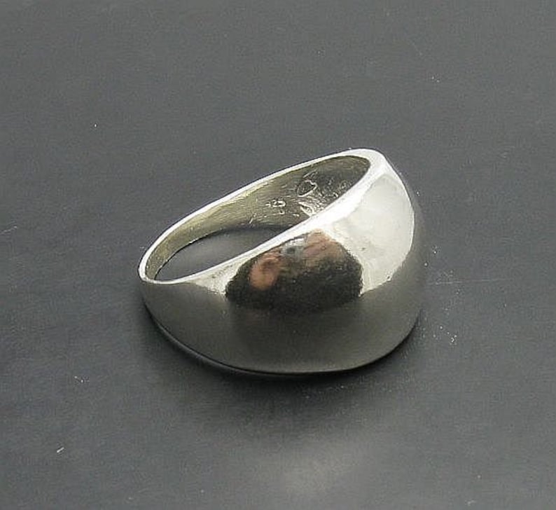 R000801 Plain Sterling Silver Ring Solid 925 image 1