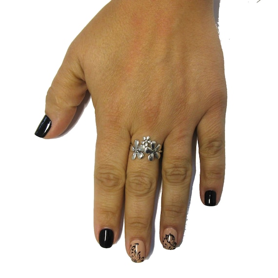 SILVEGO Anello Da Donna In Argento 925 Fiore Con Vera Perla Nera E Zirconia, LPS0044B - Foto 6