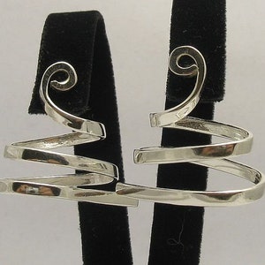 E000263 Sterling silver earrings Spirals 925