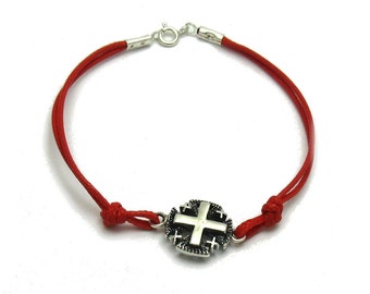 B000200R Silver bracelet 925 Jerusalem Cross