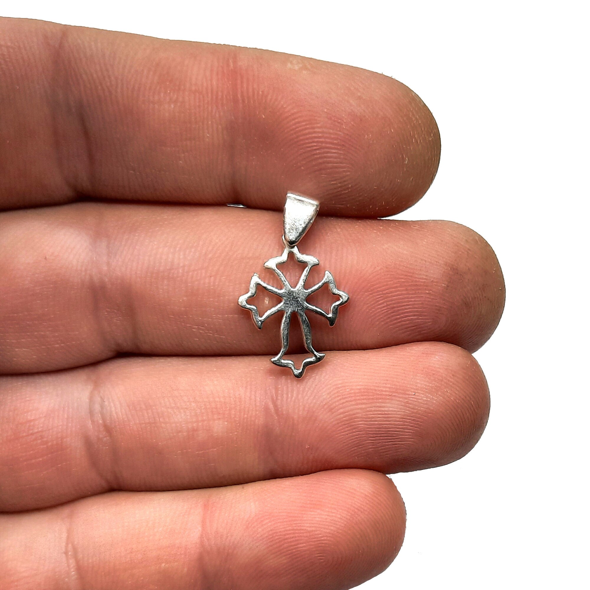 Ciondolo Croce Argento Tibetano ACEROLL Ciondolo Ovale Cattolico In Acciaio Inossidabile Di Medaglia Miracolosa Per Cristiano Santa Maria Croci Per Rosario Fai Da Te - Foto 4