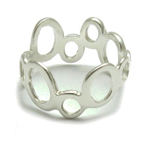 R001073 Sterling silver ring solid 925 Circles