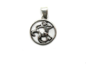 Sterling silver pendant charm zodiac sign Sagittarius stamped 925