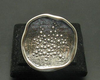 Sterling Silver Statement Ring Solid Genuine Hallmarked 925 Nickel Free Adjustable Size