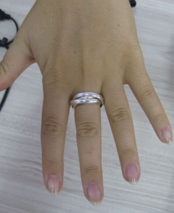 STERLING SILVER RING SOLID 925 TRIPLE BAND 2.5mm SIZE 4-14 NEW R001158