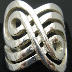 925 SILBER RING Massiv R001007 Spirale