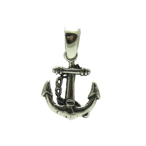 Sterling Silver Pendant Anchor Genuine Hallmarked 925 Nickel Free