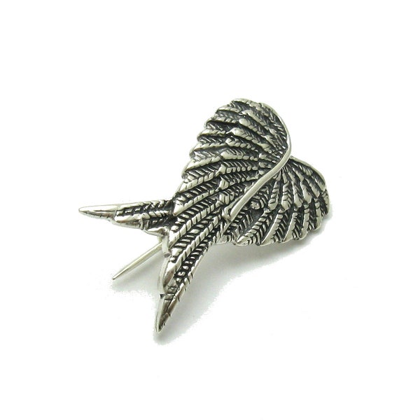 A000065 Broche Argent Massif 925 ailes d'ange