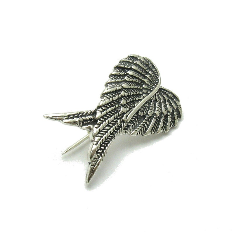 A000065 Broche Argent Massif 925 ailes d'ange image 1