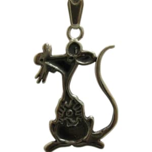 Sterling Silver Pendant Rat Mouse Stamped 925 Nickel Free