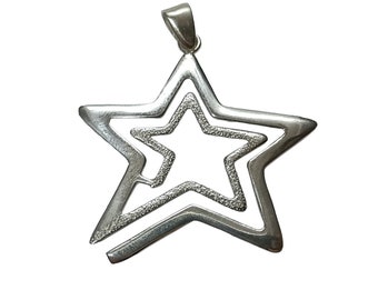 Pendentif étoile en argent sterling massif, estampé véritable 925, sans nickel