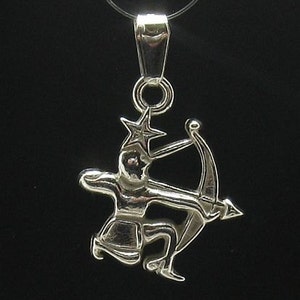 PE000584  Sterling silver pendant charm zodiac sign sagittarius solid 925