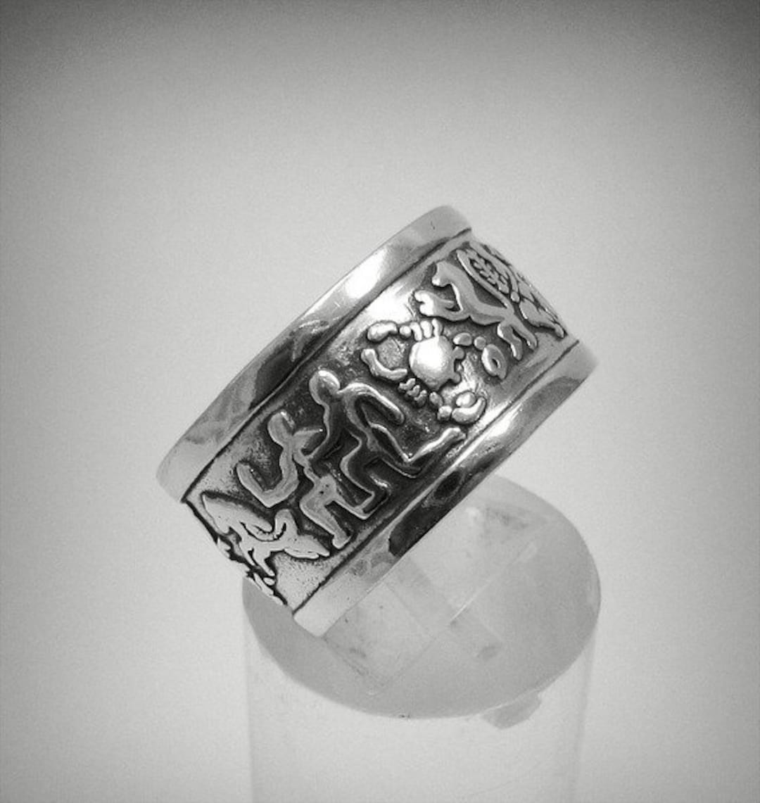 R001219 STERLING SILVER Ring Solid 925 Zodiac Band - Etsy R001219 STERLING SILVER Ring Solid 925 Zodiac Band - Etsy