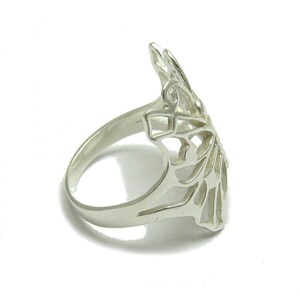 R000917 Sterling Silver Ring Solid 925 Butterfly image 3