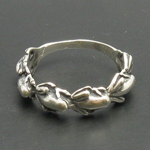 R000506 Sterling Silver Ring Solid 925 Frog image 3