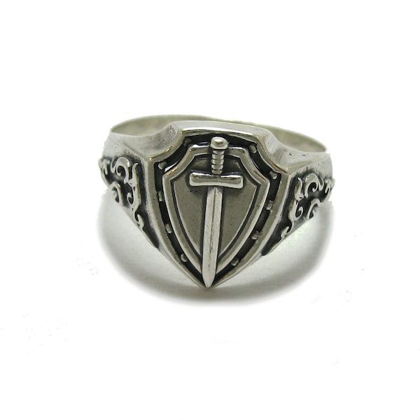 R001787 Silber herren ring 925 Schwert