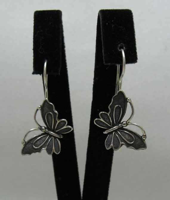 Orecchini A Cerchio In Argento Sterling 925 - Farfalla, Pendenti, Gioielli Per Donne E Bambini - Foto 6