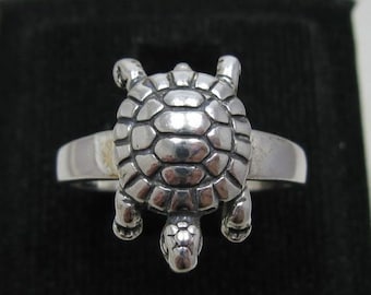 R001176 STERLING SILVER Ring Solid 925 Turtle