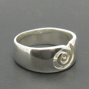 R000216 STERLING SILVER Band Ring Solid 925 Spiral - Etsy