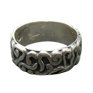 Sterling Silver Ring 8mm Wide Band Hallmarked 925 Nickel Free