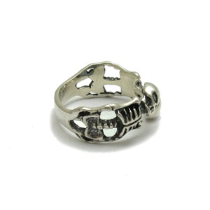 R000672 Sterling Silver Ring Solid 925 Skeleton image 3