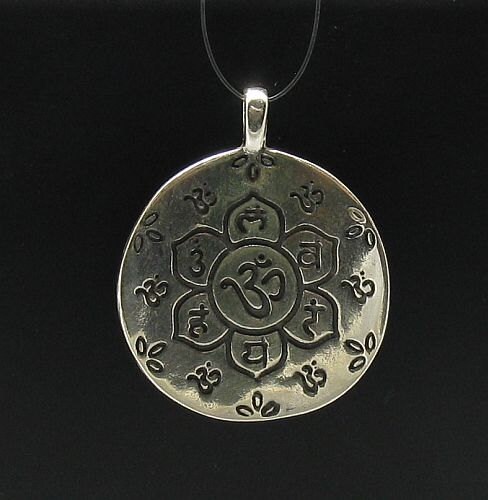 PE000291 Sterling Silver Pendant 925 Charm Flower Handmade Solid - Etsy
