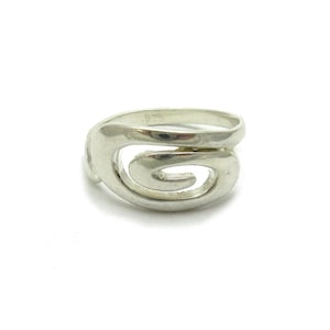 R000373 Anello in argento sterling spirale Massiccio 925 immagine 1