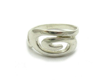 R000373 Sterling zilveren ring spiraal Massief 925