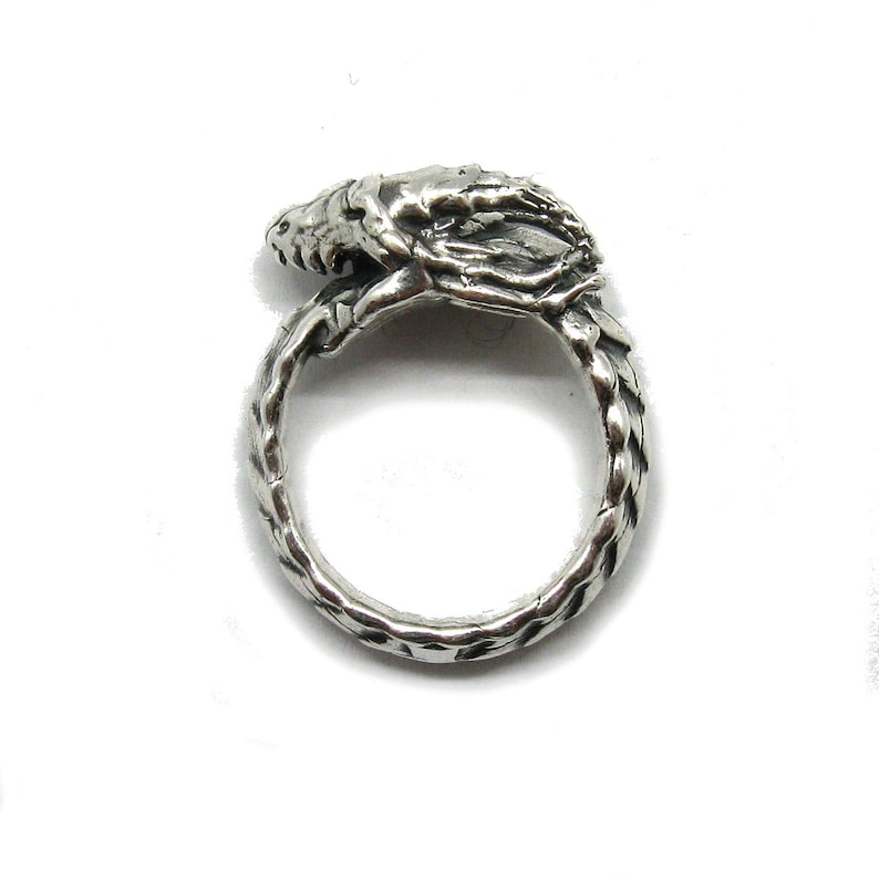 Richy-Glory 1 piece of 925 pure silver Mens dragon ring 