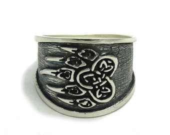 R001459 Sterling Silver Solid 925 Ring Celtic
