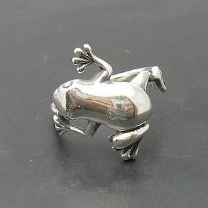 R000742 Sterling Silver  Ring Solid 925  Frog