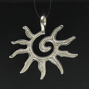 PE000029 Sterling silver pendant Sun solid 925 image 2