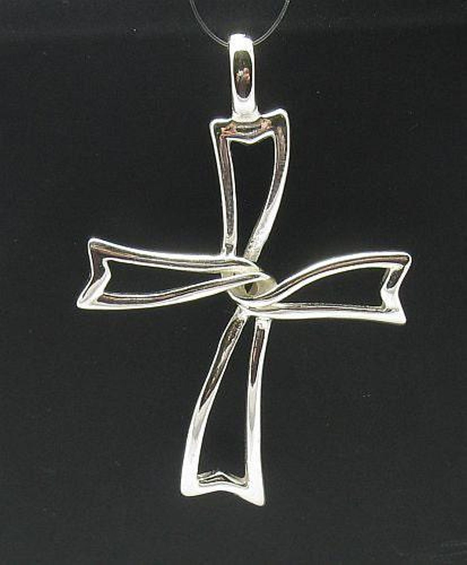 PE000388 Sterling Silver Pendant 925 Solid Cross Handmade Quality - Etsy