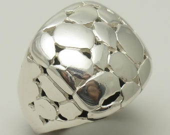 Stylish Sterling Silver Ring Solid Genuine Hallmarked 925 Nickel Free