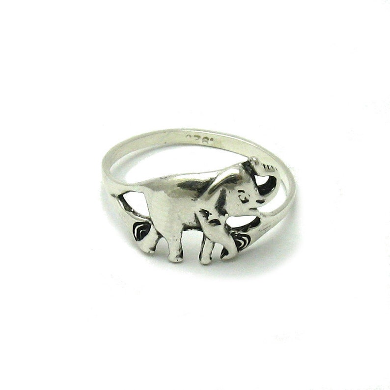 R001511 Sterling Silver Ring 925 Elephant image 2