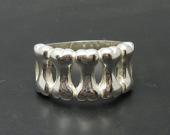 R000741 Sterling Silver  Ring Solid 925  Bones