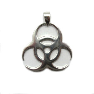 PE001311 Genuine sterling silver pendant solid 925 Radioactivity
