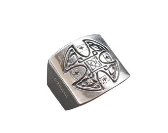 Sterling Silver Men Ring Celtic Cross Solid Genuine Hallmarked 925 R002011