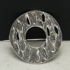 A000012 STERLING SILVER Brooch 925 Circle image 1