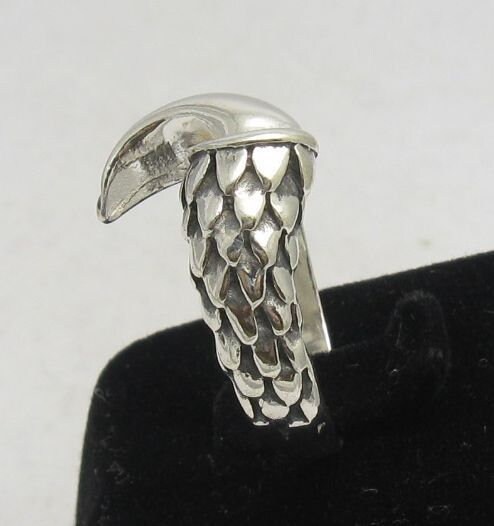 Anello Trifoglio In Argento Sterling Con Gemma 925 Punzonato Taglia M - Foto 5