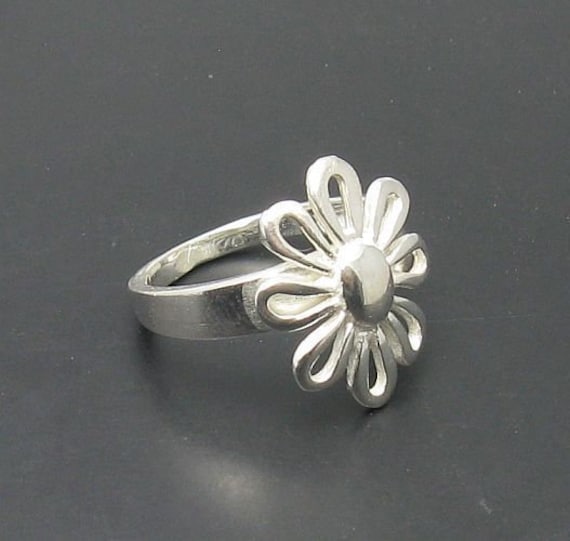 Anello Floreale Regolabile In Argento Sterling, Fatto A Mano In Argento 925 - Italia - Foto 11