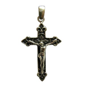 Handmade Sterling Silver Crucifix Pendant – Religious Christian Jewelry